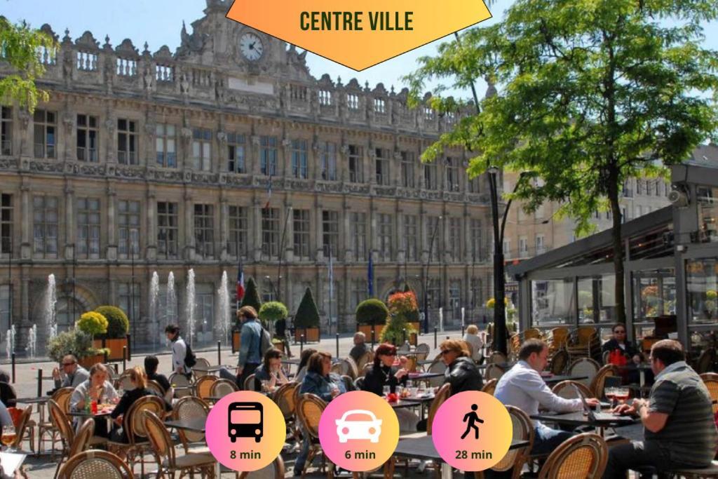 Ideal Pro & Couple - 2 Logements Theme Boho Chic Rdc & Dandy 1Er Etage - Quartier Calme - Jardin - Wifi Hd - Smart Tv - Parking Gratuit - Proche Centre & Transports - Ask Home Valenciennes Bagian luar foto