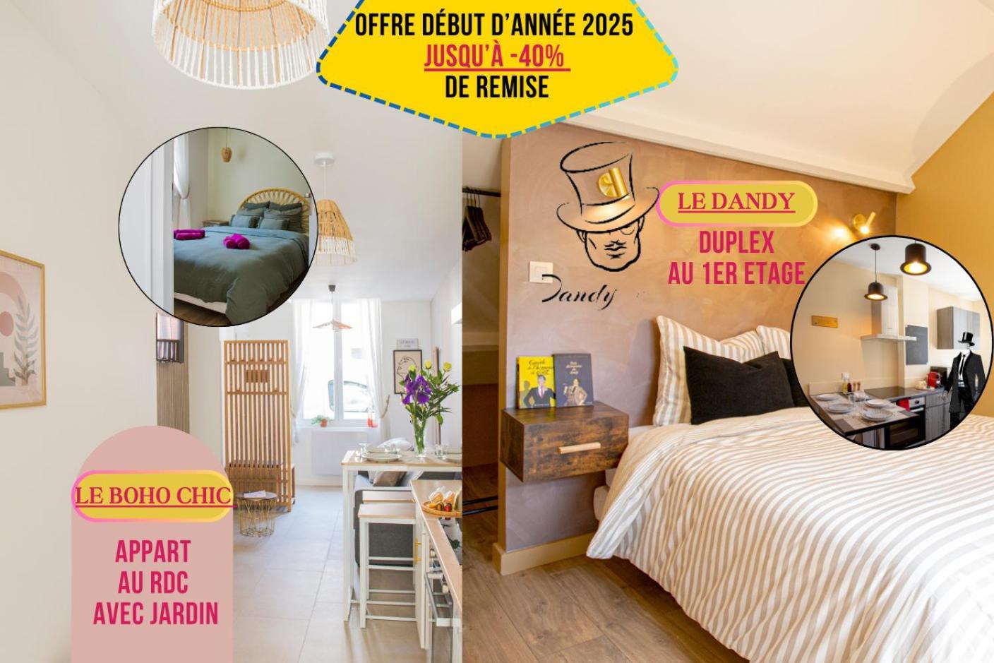 Ideal Pro & Couple - 2 Logements Theme Boho Chic Rdc & Dandy 1Er Etage - Quartier Calme - Jardin - Wifi Hd - Smart Tv - Parking Gratuit - Proche Centre & Transports - Ask Home Valenciennes Bagian luar foto